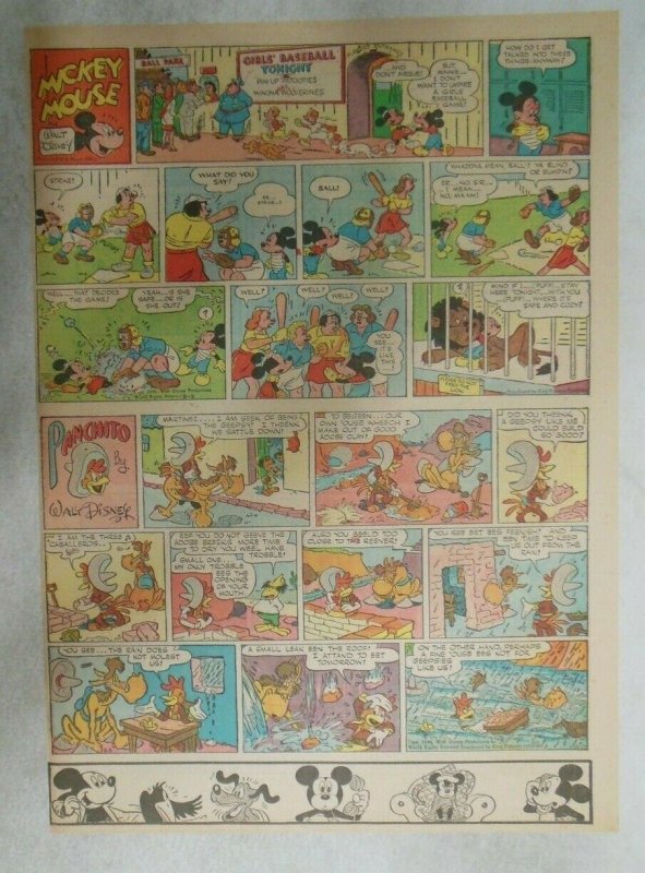 Mickey Mouse Sunday Page by Walt Disney from 8/5/1945 Tabloid Page Size