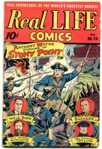 REAL LIFE COMICS #29-ALEX SCHOMBURG-ATOM BOMB -HITLER-- VG/FN