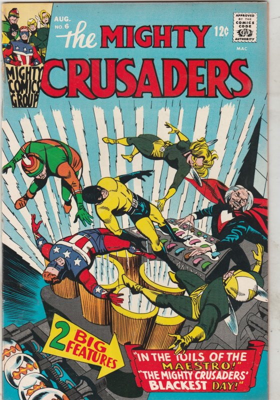 The Mighty Crusaders #6 (1966) 6th issue high-grade beauty! VF- Wythville CERT!