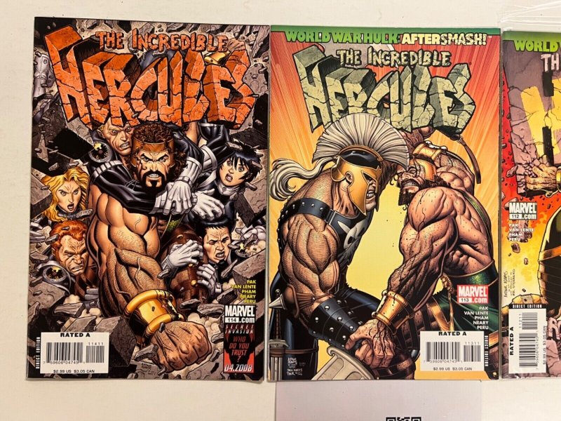 3 The Incredible Hercules Marvel Comic Books # 112 113 114 Spiderman 49 JS35