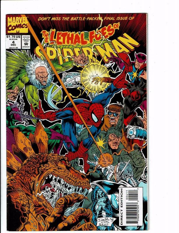 Lot of 5 The Lethal Foes of Spider-Man Marvel Comic Books #1 2 3 4(2) BH36