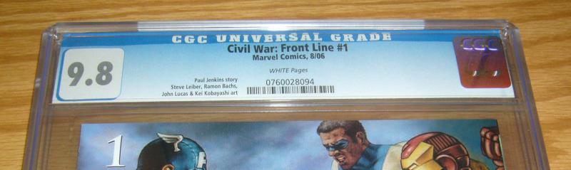 Civil War: Front Line #1 CGC 9.8 marvel's avengers - captain america vs iron man
