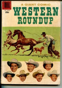 Western Roundup #17 1957-Dell-Giant Edition-Roy Rogers-Rex Allen-Gene Autry-G/VG