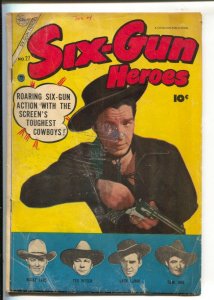 Six-Gun Heroes #27 1954-Lash LaRue photo cover & story-Tex Ritter by Dick Gio...