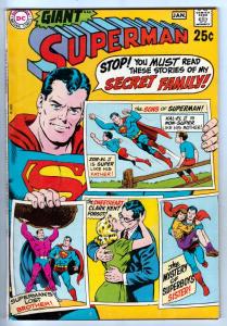 Superman #222 (Dec-69) VF+ High-Grade Superman, Jimmy Olsen,Lois Lane, Lana L...