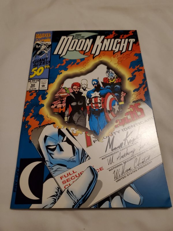 Marc Spector Moon Knight 50 Near Mint-  Cover by James Fry