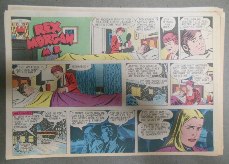 (52) Rex Morgan MD Sunday Pages by Bradley & Edgington 1974 Complete Year !