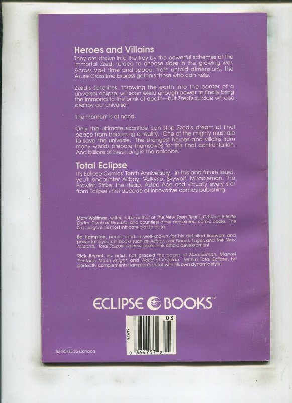 TOTAL ECLIPSE #3 (9.2) BILL SEINKIEWICZ!! 1988