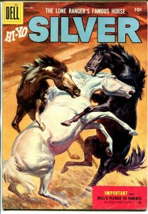 Lone Rangers Famous Horse Hi-Yo Silver-#16 1955-Dell-painted cover-VG/FN