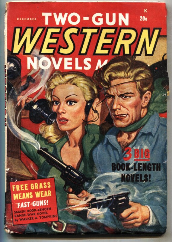TWO-GUN WESTERN NOVELS-Dec 1947-PULP Magazine-Red Circle/Marvel