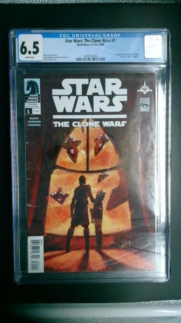 Star Wars: The Clone Wars #1 CGC 6.5 1st App of Ahsoka Dark Horse, 2008
