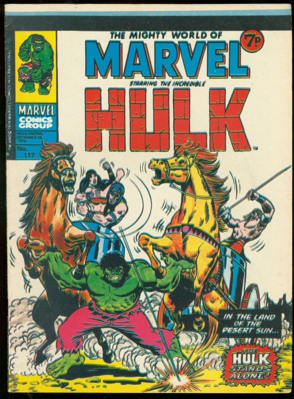 MIGHTY WORLD OF MARVEL #117-INCREDIBLE HULK-BRITISH VG