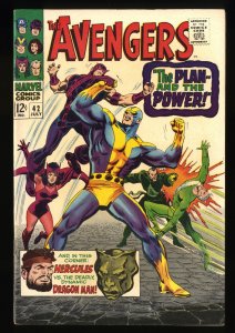 Avengers #42 FN/VF 7.0 White Pages Hercules & Dragon Man! Silver Age!
