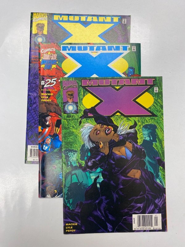 3 Mutant X MARVEL comic book #24 25 27 15 KM9