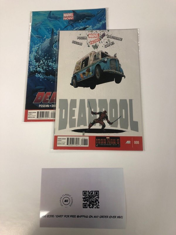 2 Marvel Comic Books  Deadpool #008 009 Hulk Thor X men 62 KE1