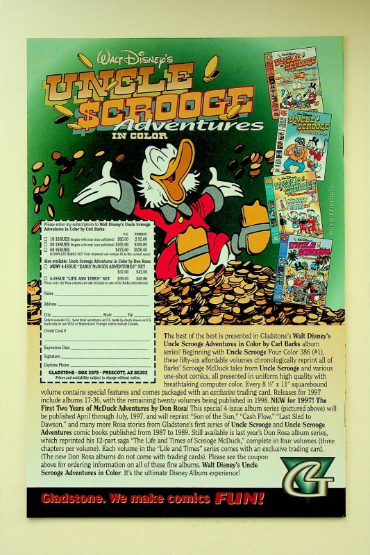 Walt Disney's Uncle Scrooge Adventures #52 (Nov 1997, Gladstone) - Near Mint