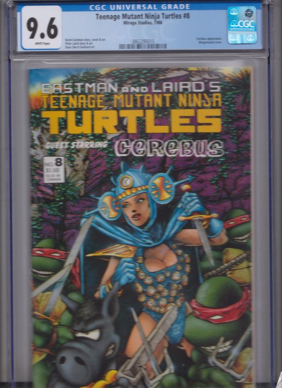 Teenage Mutant Ninja Turtles #8 CGC 9.6 WP (1986) BRAND NEW CASE