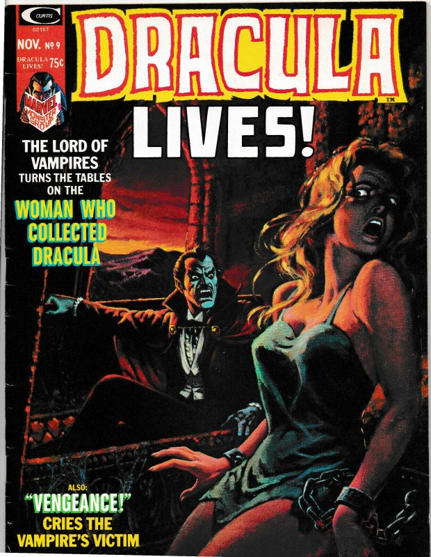 Dracula Lives #9 Curtis Comics Marvel 1977 VF- 