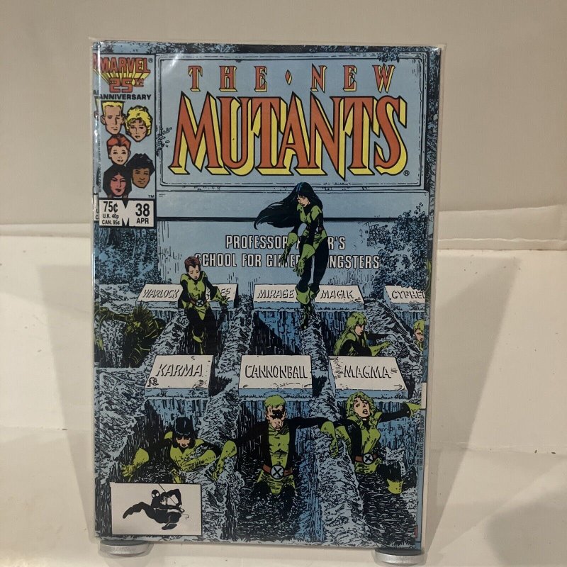 Marvel The New Mutants #38 Grave Site Cover 1985