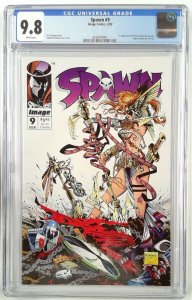 SPAWN 9 CGC 9.8 1ST APPEARANCE ANGELA & MEDIEVAL SPAWN (SLAB GRADE)