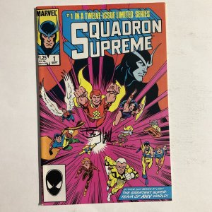 Squadron Supreme 1 1985 Signed by Bob Hall Marvel NM near mint