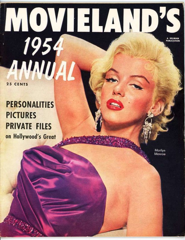 Movieland's 1954 Annual Magazine  Marilyn Monroe on Cover  Hollywood Cel...