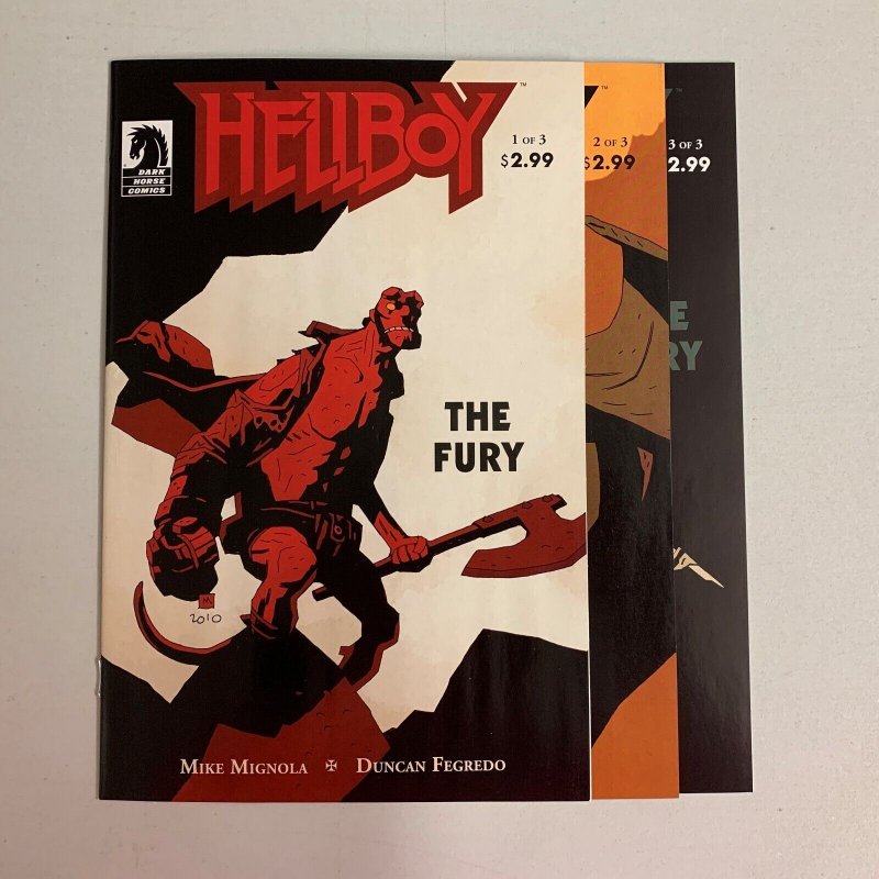 Hellboy The Fury #1-3 Set (Dark Horse 2011) 1 2 3 Mike Mignola (9.0+) 