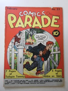 Comics on Parade #23 (1940) FR/GD Condition 1/2 book-length spine split