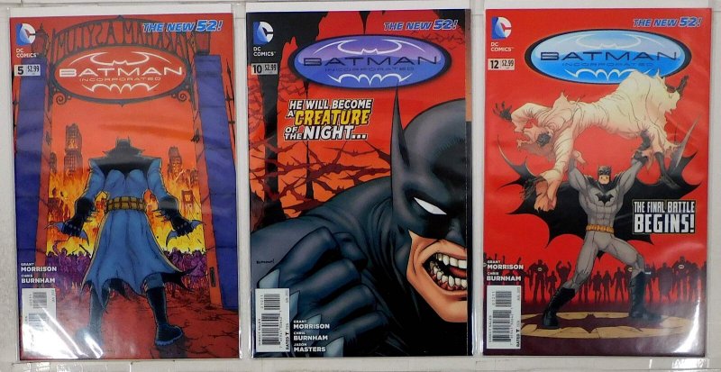 Batman Incorporated Lot of 3 #5, 10, 12 (2013) DC Comics 2nd Series 1st Print