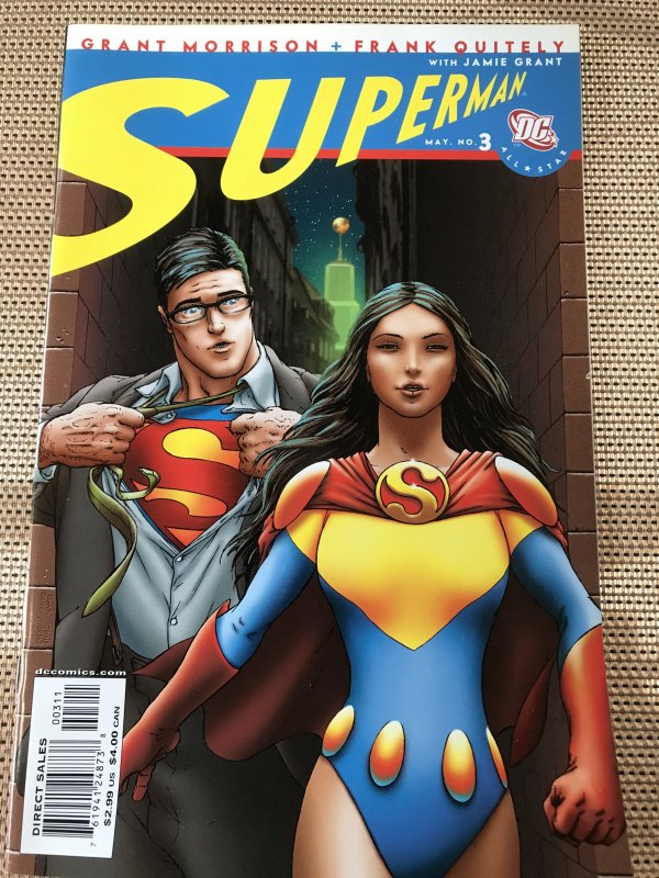 ALL-STAR SUPERMAN #3 : DC 7/06 NM-; SUPERWOMAN, Grant Morrison, Quitely art