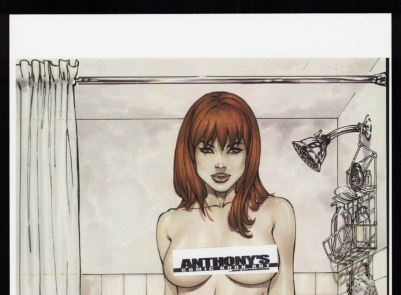 Mary Jane In the Shower By Eric Basaldua (Ebas) 11x17 Art Print SIGNED