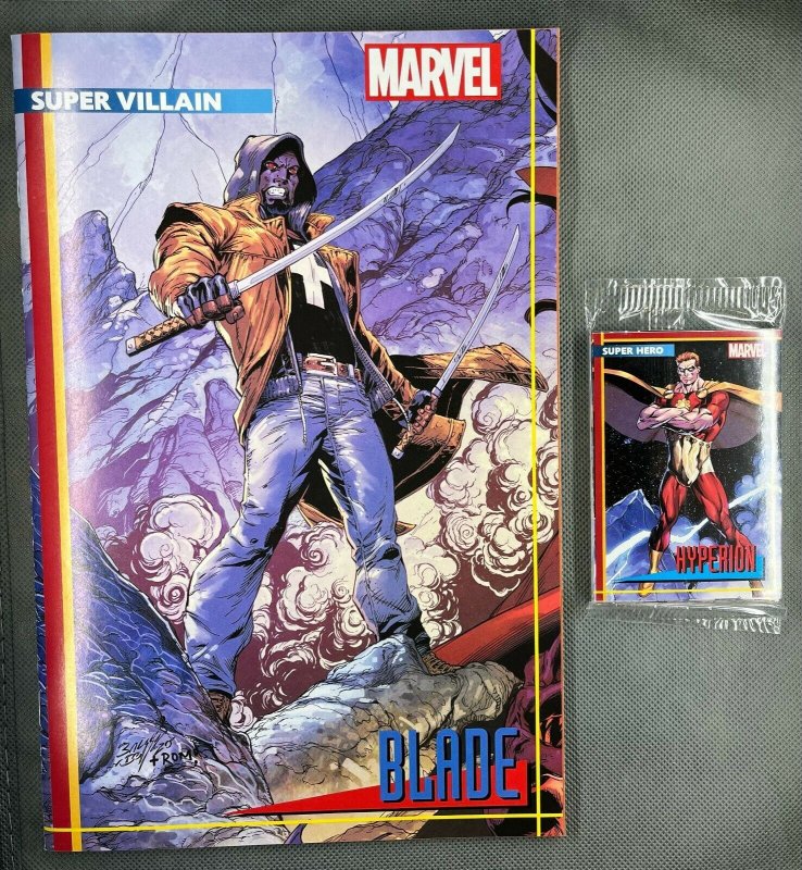 Heroes Reborn (2021) #1 NM Trading Card Variant Cover Blade W/ Hyperion Card