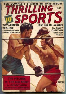 Thrilling Sports Pulp July 1938- Ty cobb- Jack Dempsey FN