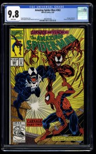 Amazing Spider-Man #362 CGC NM/M 9.8 White Pages 2nd Carnage!