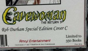 Cavewoman Return 3 Rob Durham Special Edition C Virgin Nude Variant Cvr w/C.O.A.