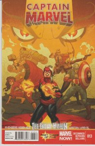 Captain Marvel # 13 Cover A NM Marvel 2012 Series Deconnick [H9]