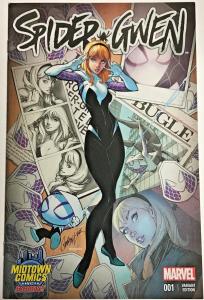 SPIDER-GWEN#1 NM 2015 J SCOTT CAMPBELL MIDTOWN VARIANT MARVEL COMICS 