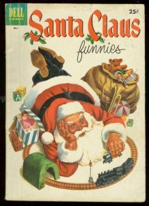 SANTA CLAUS FUNNIES #1 1952-DELL GIANT-CHRISTMAS CAROL VG-