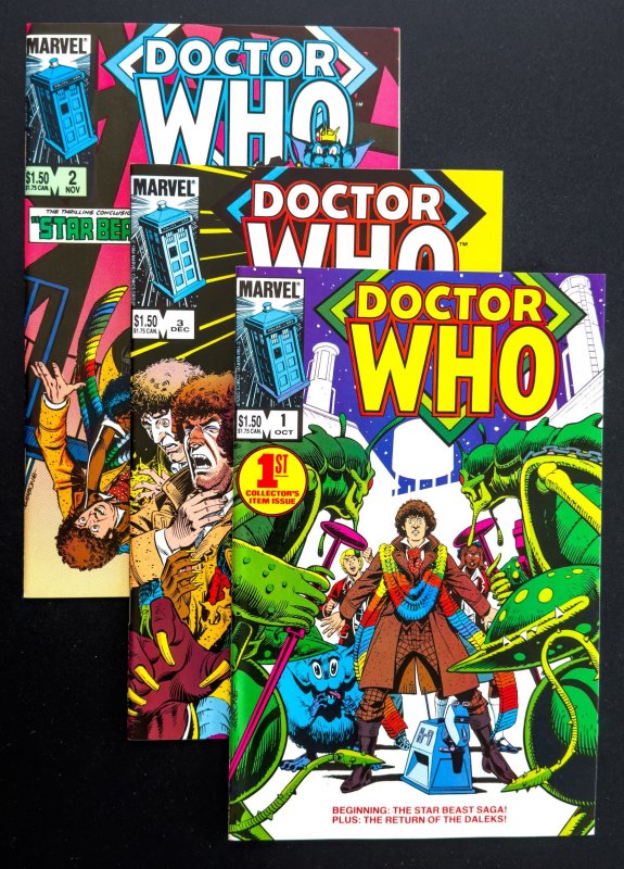 Doctor Who #1-3 (1984) - [KEY] First Solo Series - VF+/NM