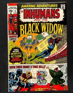 Amazing Adventures #4 FN+ 6.5 Black Widow Inhumans!