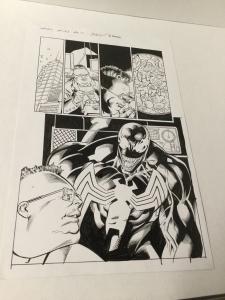 Venom 165 Page 11 Mark Bagley Original Art 3/5 Splash Interior Scary!