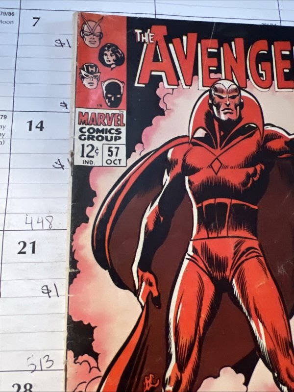 Avengers #57 1st App The Vision 2nd Ultron Buscema Thomas Marvel 1968