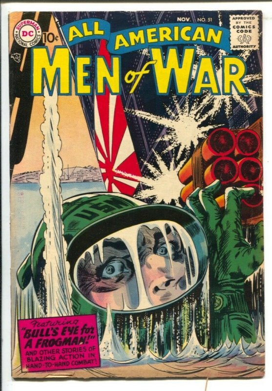 All American Men Of War #51 1957-DC-Frogman cover-Russ Heath story art-FN