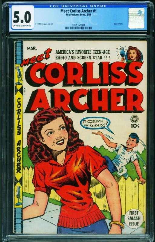 Meet Corliss Archer #1 CGC 5.0 1948- Al Feldstein Headlight cvr 2051360008 