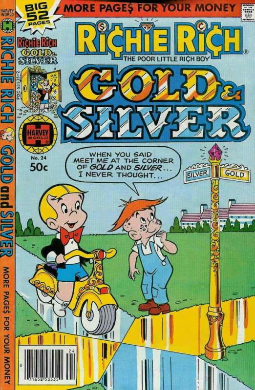 Richie Rich Gold and Silver #24 FN; Harvey | save on shipping - details inside