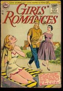 GIRLS' ROMANCES #34-SWIMSUIT CVR-DC ROMANCE VG