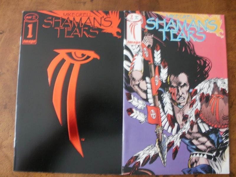 IMAGE Comic Book (1993) SHAMAN'S TEARS #1 (Reflective Foil Cover) & #2