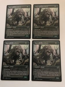 4 MIGRATORY GREATHORN (showcase) : Magic the Gathering MTG cards; IKORIA, NM