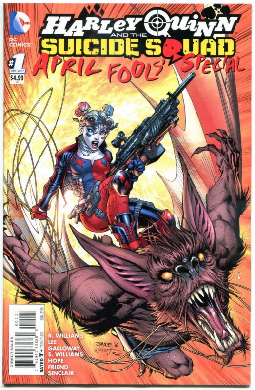 HARLEY QUINN and the SUICIDE SQUAD April Fools' Special #1, NM, Jim Lee, Man-Bat 