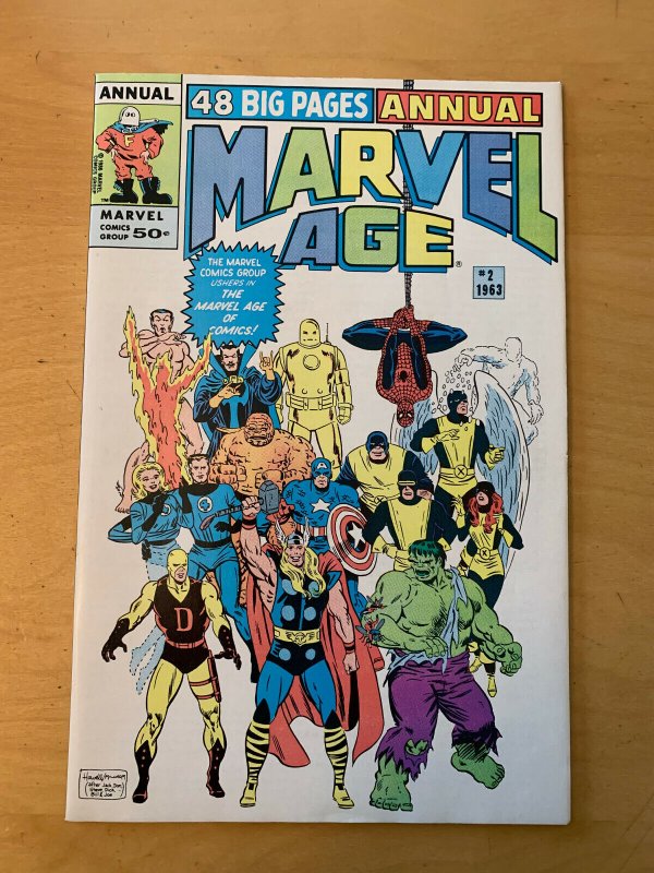 MARVEL AGE ANNUAL 2 COMIC BOOK 1986 X MEN AVENGERS SPIDER MAN GIANT SIZE